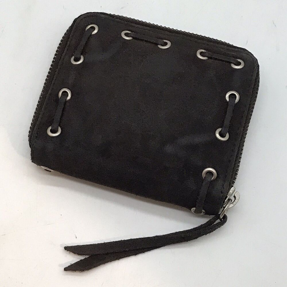Vintage American Eagle Outfitters Brown Leather Wallet Coin Cash 5 CC Slots